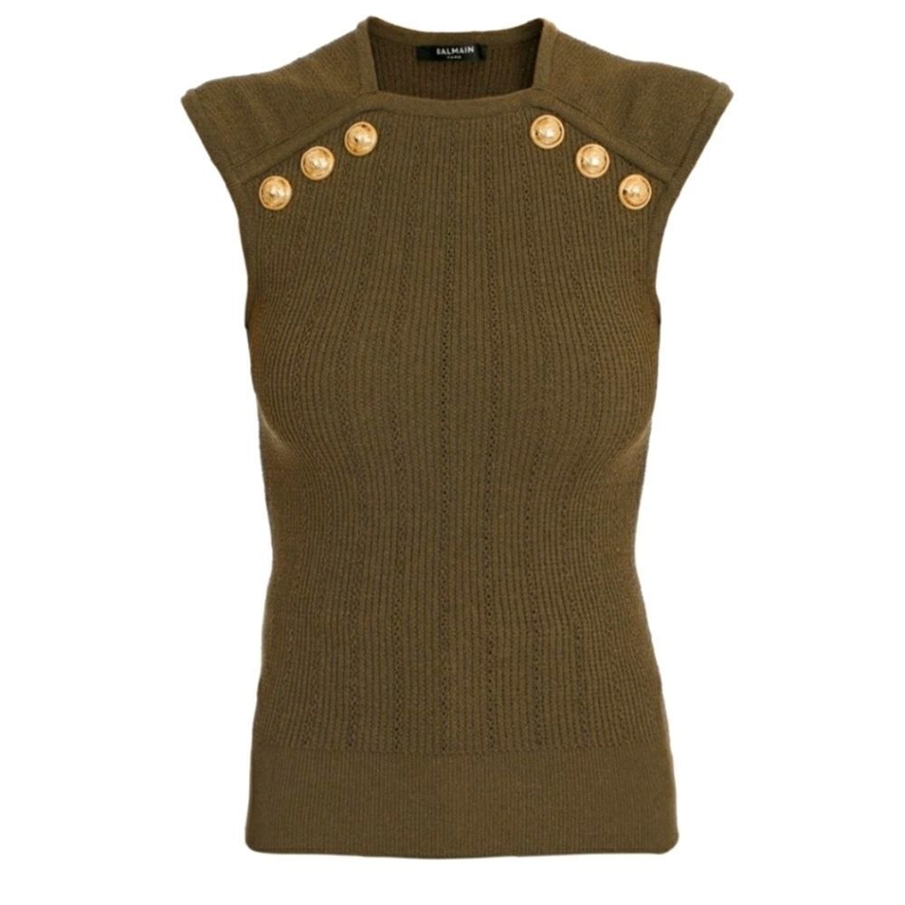 Authentic Balmain Button Detail Top - Picture 2 of 6
